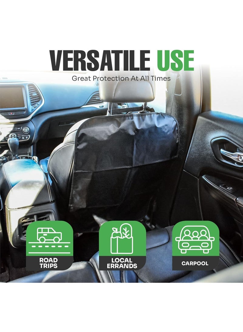 YelaJoy Car Kick Mats Back Seat Protector, Set of 2 X-Large Seat Back Cover for Kids, Made with Thick Waterproof Material to Fully Protect Backseat from Dirt, Mud and Scuffs Marks, Fits Most Cars - Image 5